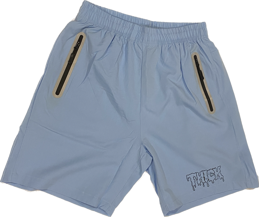 THICK performance shorts with reflective zipper pockets
