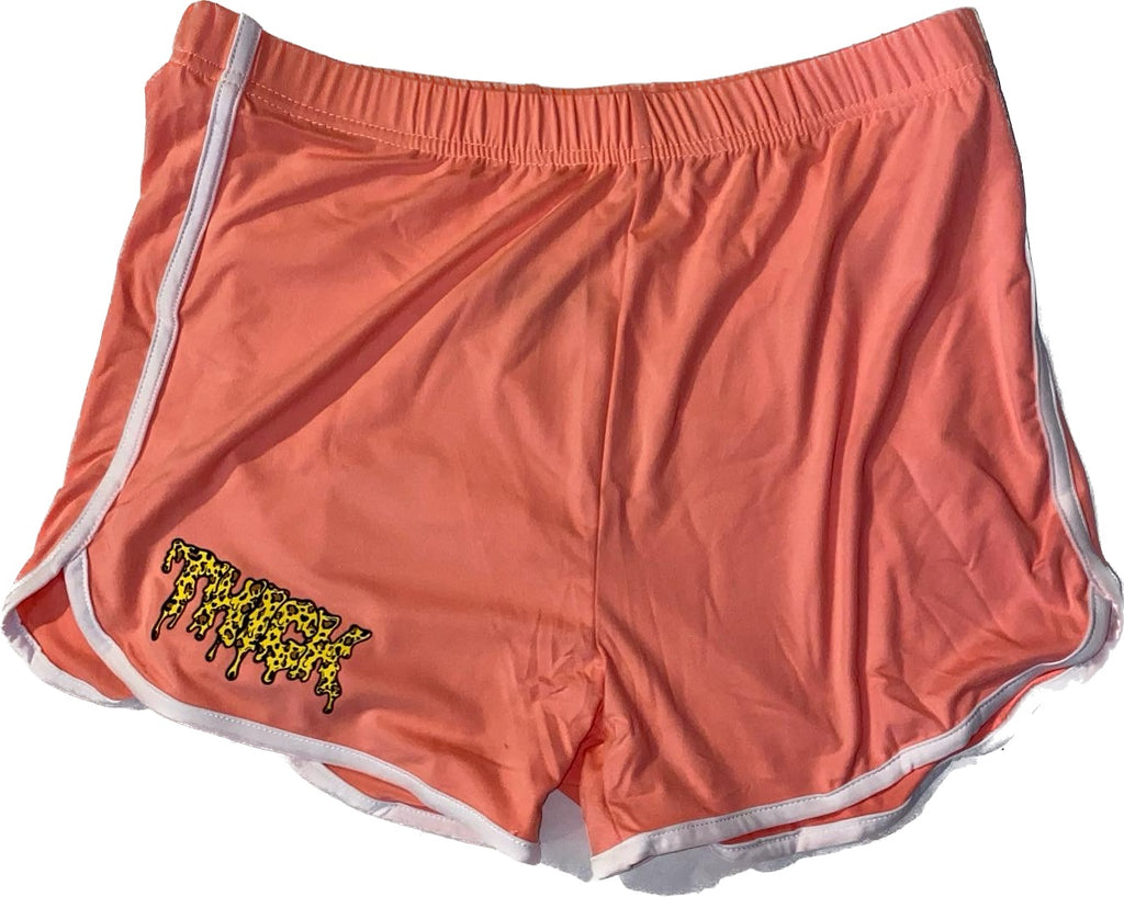 Coral “Cheetah” Booty Shorts
