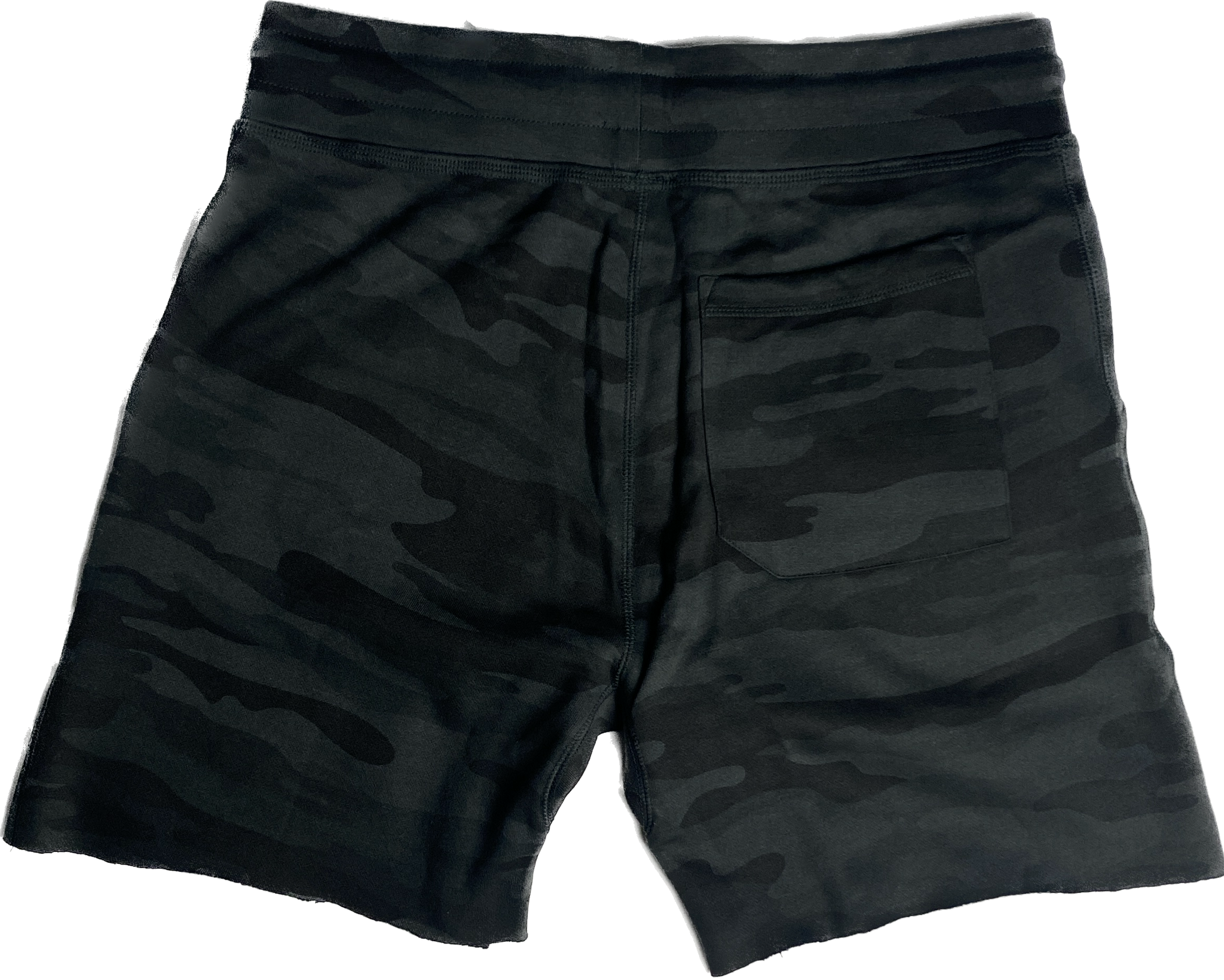 “EXTREMELY THICK” Black Camo Shorts