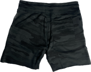 “EXTREMELY THICK” Black Camo Shorts