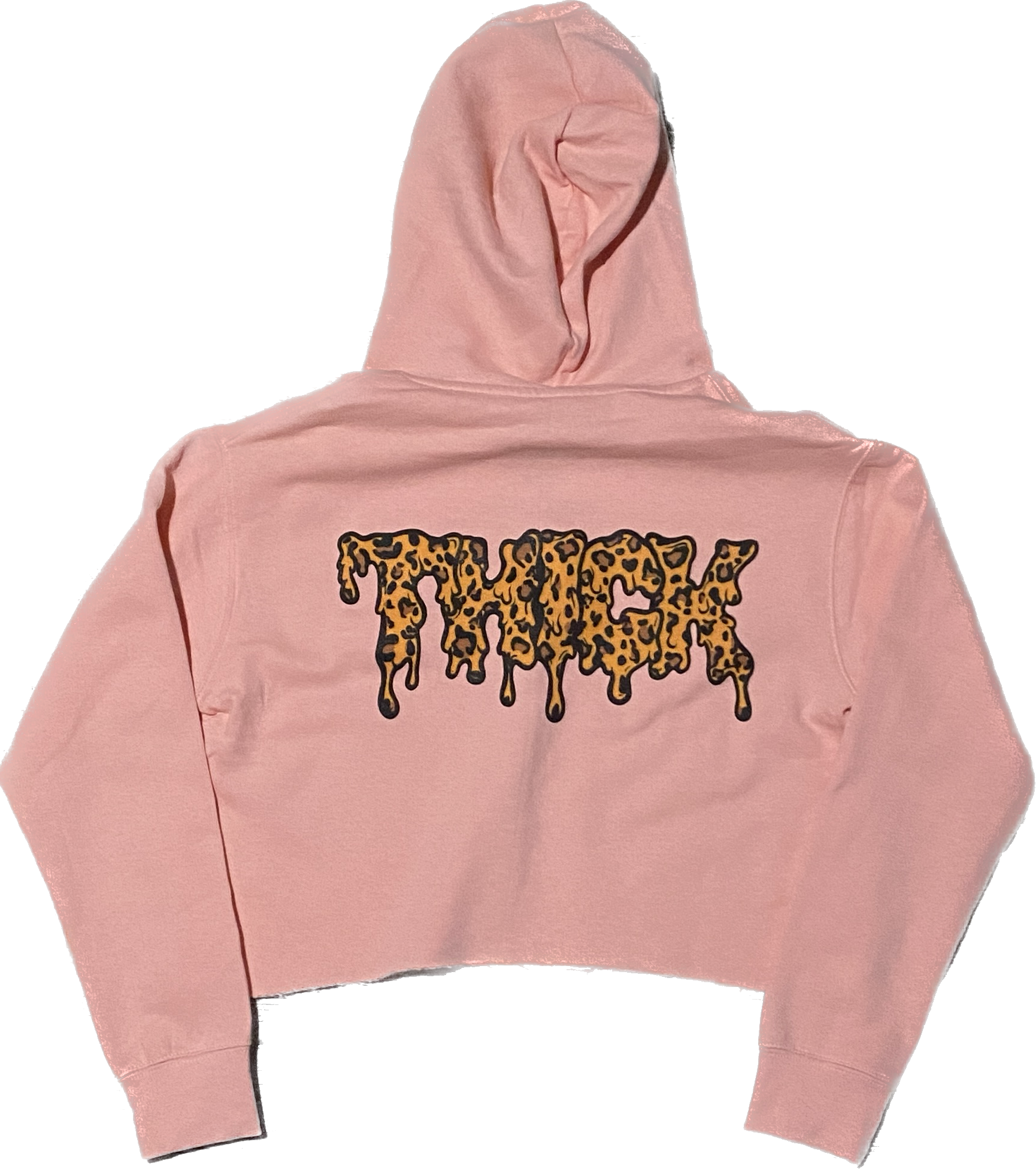 “Cheetah” Pink Cropped Hoodie